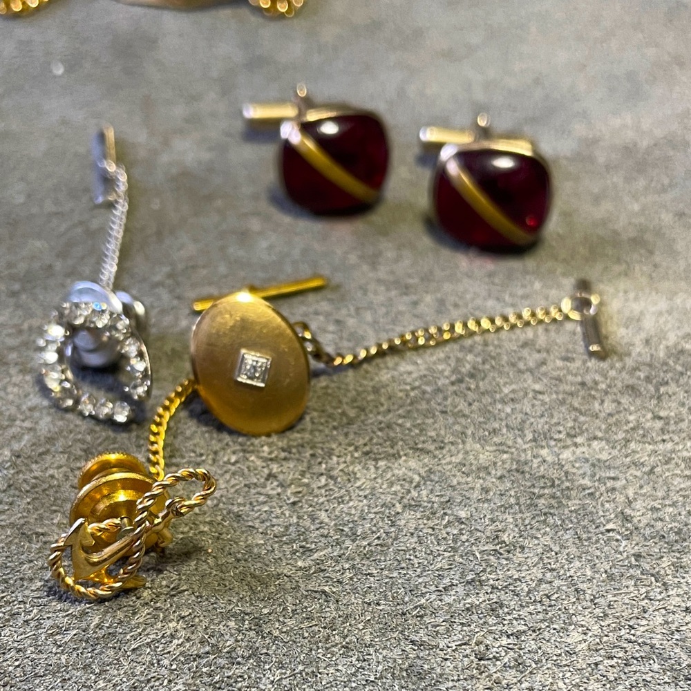 Cufflink and Tie Tack Vintage Lot